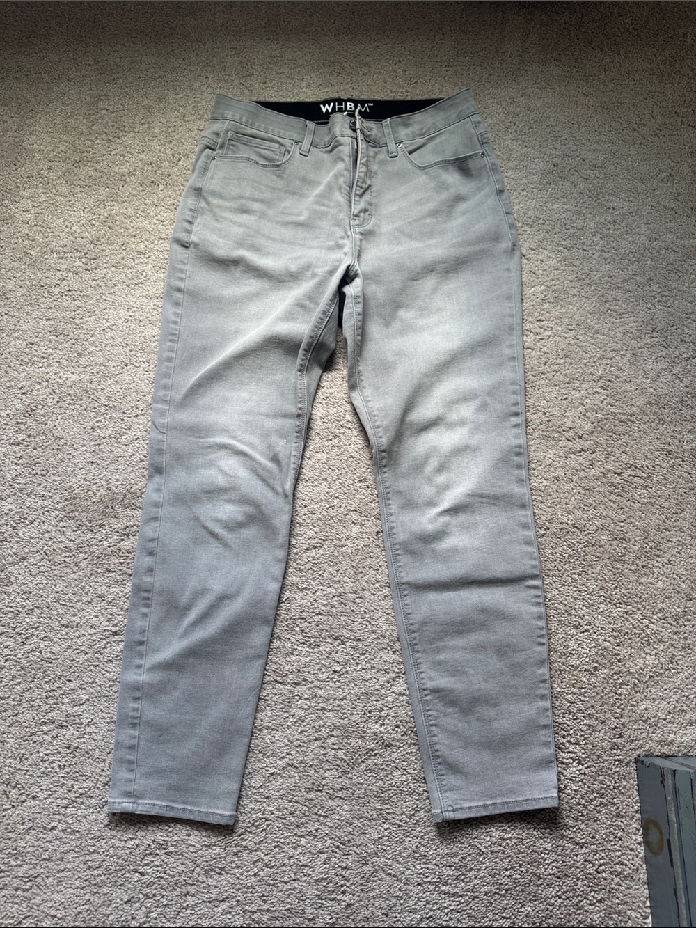 White House Black Market Black and Light Gray Jeans with WHBM Label